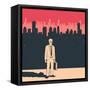 Businessman in the City-JoeBakal-Framed Stretched Canvas