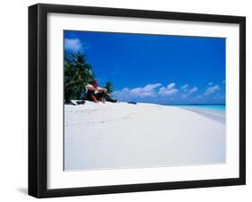 Businessman on Beach, Maldives-Stuart Westmorland-Framed Photographic Print