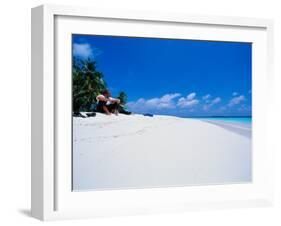 Businessman on Beach, Maldives-Stuart Westmorland-Framed Photographic Print