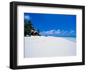 Businessman on Beach, Maldives-Stuart Westmorland-Framed Photographic Print