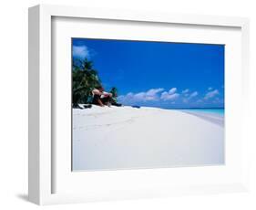 Businessman on Beach, Maldives-Stuart Westmorland-Framed Photographic Print