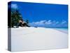 Businessman on Beach, Maldives-Stuart Westmorland-Stretched Canvas