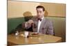 Businessman Pouring Syrup on Pancakes-William P. Gottlieb-Mounted Photographic Print