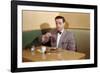 Businessman Pouring Syrup on Pancakes-William P. Gottlieb-Framed Photographic Print
