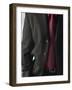 Businessman Wearing Red Shirt and Tie Under Black Suit-null-Framed Photographic Print