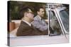 Businessmen Carpooling to Work in Convertible-William P. Gottlieb-Stretched Canvas