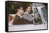 Businessmen Carpooling to Work in Convertible-William P. Gottlieb-Framed Stretched Canvas