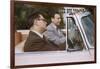 Businessmen Carpooling to Work in Convertible-William P. Gottlieb-Framed Photographic Print