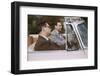 Businessmen Carpooling to Work in Convertible-William P. Gottlieb-Framed Photographic Print