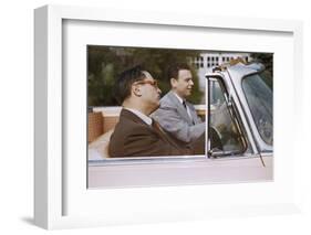 Businessmen Carpooling to Work in Convertible-William P. Gottlieb-Framed Photographic Print