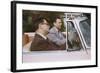 Businessmen Carpooling to Work in Convertible-William P. Gottlieb-Framed Photographic Print