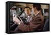 Businessmen Carpooling to Work-William P^ Gottlieb-Framed Stretched Canvas