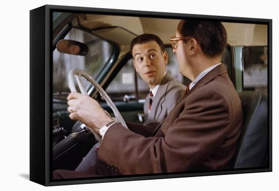 Businessmen Carpooling to Work-William P. Gottlieb-Framed Stretched Canvas
