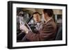 Businessmen Carpooling to Work-William P. Gottlieb-Framed Photographic Print