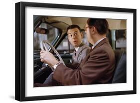 Businessmen Carpooling to Work-William P^ Gottlieb-Framed Photographic Print