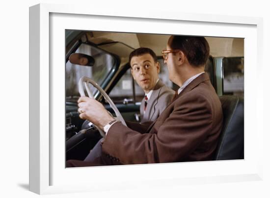 Businessmen Carpooling to Work-William P^ Gottlieb-Framed Photographic Print