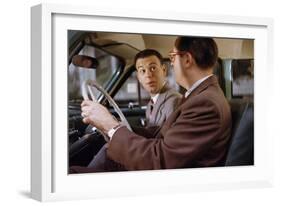 Businessmen Carpooling to Work-William P^ Gottlieb-Framed Photographic Print