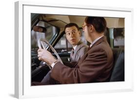 Businessmen Carpooling to Work-William P. Gottlieb-Framed Photographic Print