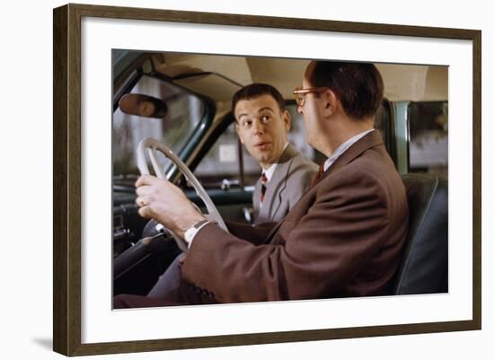 Businessmen Carpooling to Work-William P. Gottlieb-Framed Photographic Print