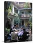 Businessmen Enjoying the Local Comida Corrida, Oaxaca, Mexico-Judith Haden-Stretched Canvas