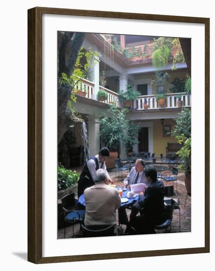 Businessmen Enjoying the Local Comida Corrida, Oaxaca, Mexico-Judith Haden-Framed Photographic Print