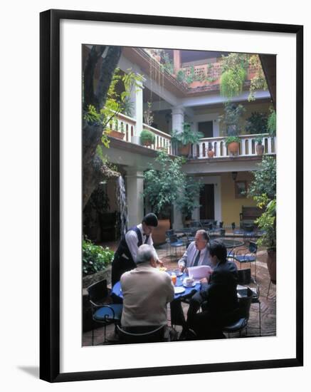 Businessmen Enjoying the Local Comida Corrida, Oaxaca, Mexico-Judith Haden-Framed Photographic Print