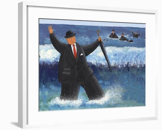 Businessmen's Holiday-Peter Adderley-Framed Art Print