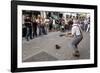 Busker Entertaining the Crowds, Galway, County Galway, Connacht, Republic of Ireland-Gary Cook-Framed Photographic Print