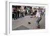 Busker Entertaining the Crowds, Galway, County Galway, Connacht, Republic of Ireland-Gary Cook-Framed Photographic Print
