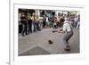 Busker Entertaining the Crowds, Galway, County Galway, Connacht, Republic of Ireland-Gary Cook-Framed Photographic Print