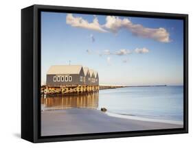 Busselton Pier at Dawn, Western Australia, Australia-Ian Trower-Framed Stretched Canvas