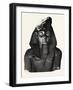 Bust, from the Ramesseum, Egypt, 1879-null-Framed Giclee Print