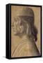 Bust-Length Portrait of a Man in Profile to Left, Wearing a Cap, 1475-1500-null-Framed Stretched Canvas
