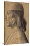 Bust-Length Portrait of a Man in Profile to Left, Wearing a Cap, 1475-1500-null-Stretched Canvas