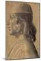 Bust-Length Portrait of a Man in Profile to Left, Wearing a Cap, 1475-1500-null-Mounted Giclee Print
