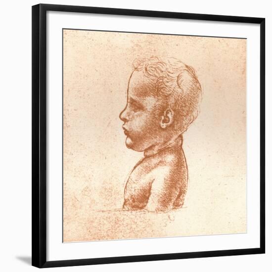 Bust of a Boy, C1472-C1519 (1883)-Leonardo da Vinci-Framed Giclee Print