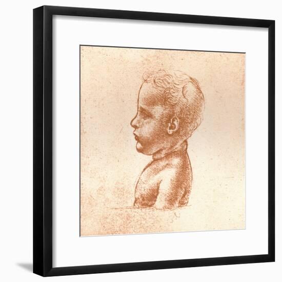 Bust of a Boy, C1472-C1519 (1883)-Leonardo da Vinci-Framed Giclee Print