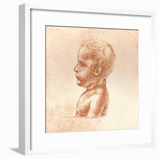 Bust of a Boy, C1472-C1519 (1883)-Leonardo da Vinci-Framed Giclee Print