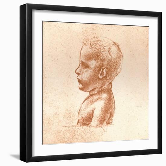 Bust of a Boy, C1472-C1519 (1883)-Leonardo da Vinci-Framed Giclee Print