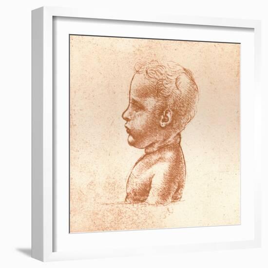 Bust of a Boy, C1472-C1519 (1883)-Leonardo da Vinci-Framed Giclee Print