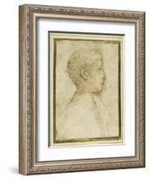 Bust of a Boy in Profile to the Right-Parmigianino-Framed Giclee Print