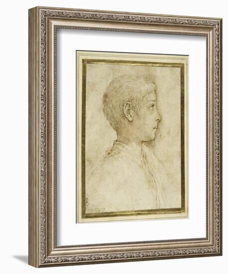 Bust of a Boy in Profile to the Right-Parmigianino-Framed Giclee Print