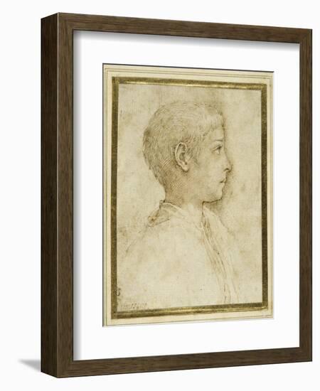 Bust of a Boy in Profile to the Right-Parmigianino-Framed Giclee Print