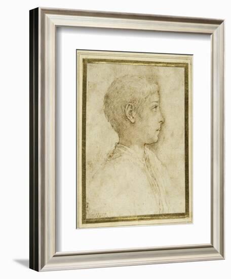 Bust of a Boy in Profile to the Right-Parmigianino-Framed Giclee Print