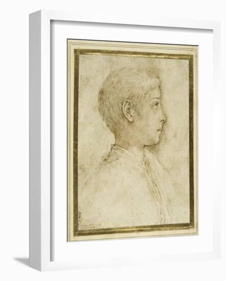 Bust of a Boy in Profile to the Right-Parmigianino-Framed Giclee Print