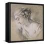 Bust of a Girl in Profile to Left-Francois Boucher-Framed Stretched Canvas