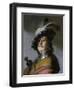 Bust of a Man in a Gorget and a Feathered Beret, 1627-Rembrandt van Rijn-Framed Premium Giclee Print