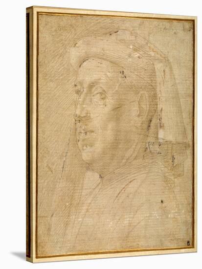 Bust of a Man Wearing a Chaperon-Lorenzo di Credi-Stretched Canvas