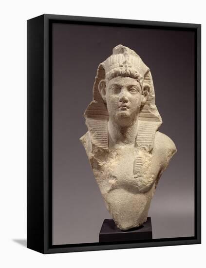 Bust of a Roman Emperor as a Pharaoh-Roman Period Egyptian-Framed Stretched Canvas