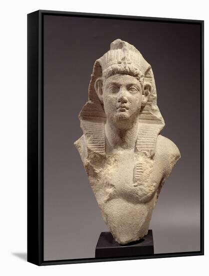 Bust of a Roman Emperor as a Pharaoh-Roman Period Egyptian-Framed Stretched Canvas